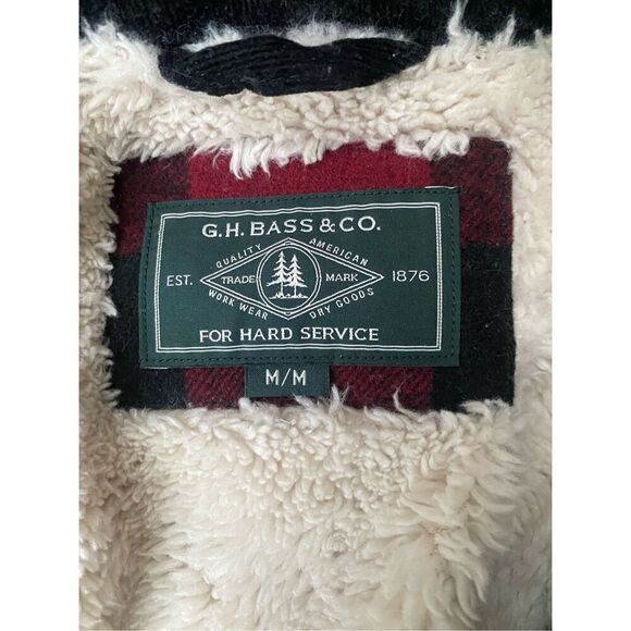 G.H. Bass & Co. Womans Wool Blended Lined Jacket Buffalo Red - Picture 5 of 6